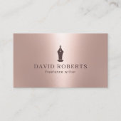 Writer Editor作家ペンNibロゴバラ金ゴールド 名刺 (正面)