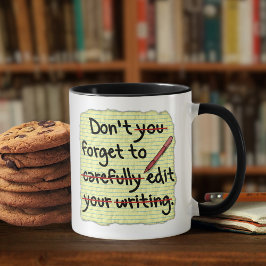 Writer Editor編集リマインダーノート コーヒーマグカップ