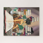 Writer Girlファンタジーパズル- 絵画s ジグソーパズル (横)