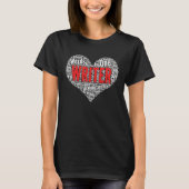 Writer Heart Shape Word Cloud Tシャツ (正面)