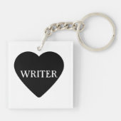 Writer in rose garden keychain キーホルダー (裏面)
