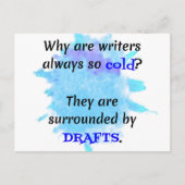 Writer Joke英語先生おもしろいギフト ポストカード (正面)