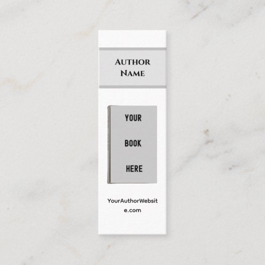 Writer or Author Mini Bookmark For Promotions スキニー名刺 (正面)