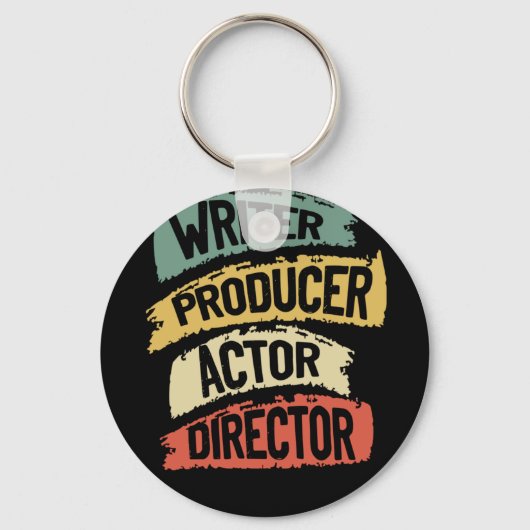 Writer Producer Actor Directorヴィンテージ詩 キーホルダー (正面)