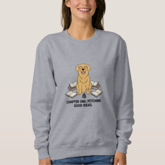 Writer’s Companion Golden Retriever Art Design スウェットシャツ