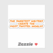 Writer Sticker – 甘いライター、ツイスト世界 シール (シート)