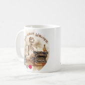 Writerly Writer Mug – すべてのワードスミスが燃料を必要 コーヒーマグカップ (正面左)