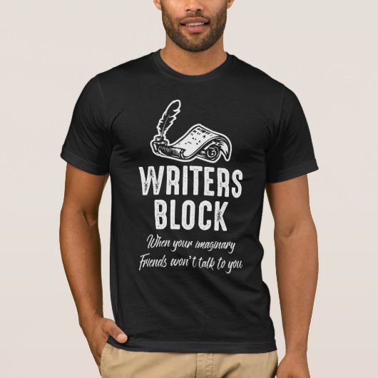 Writersブロックおもしろい作家Wittyブックライター Tシャツ (正面)