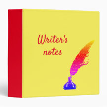 Writer's binder, pen & ink & customizable script 3