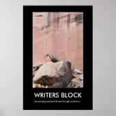 WRITERS BLOCK Demotivational Poster ポスター (正面)