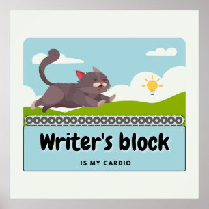 Writer's Block:Writer's 笑わされる漫画・ストリップ ポスター