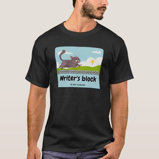 Writer's Block:Writer's 笑わされる漫画・ストリップ Tシャツ (正面)