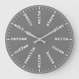 Writer's Clock – グお洒落レー書におけるジョーク ラージ壁時計