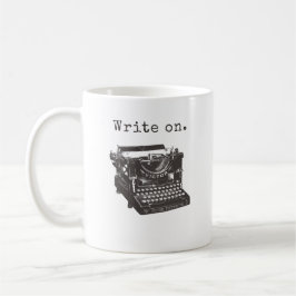 Writers Coffee Mug、タイプライター、ハート、オン書 コーヒーマグカップ