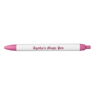 Writer's Gift Pen、カスタマイズ可能、ピンク、 黒ボールペン