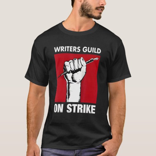 Writers Guild Of America On Strike Anti AI Chatbot Tシャツ (正面)