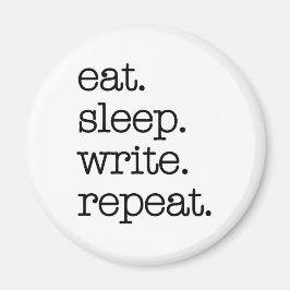 Writer's Journal作家のギフト食べスリープリピート マグネット