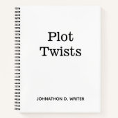 Writer's Plot モダン Twists Name Spiral Notebook ノートブック (正面)