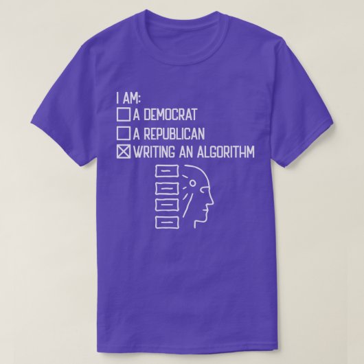 Writing An Algorithm - Data Scientist Engineer Dat Tシャツ (デザイン正面)