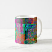 "Writing Big Checks" abstract art coffee mug コーヒーマグカップ (正面右)