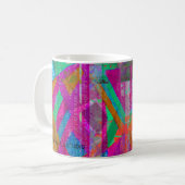"Writing Big Checks" abstract art coffee mug コーヒーマグカップ (正面左)