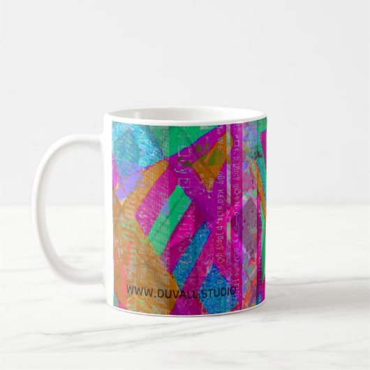 "Writing Big Checks" abstract art coffee mug コーヒーマグカップ (左)