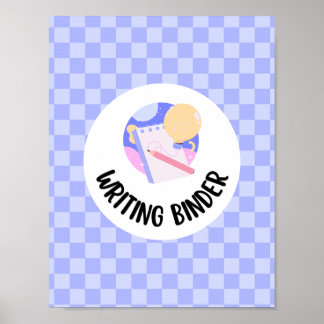 writing binder title page insert ポスター