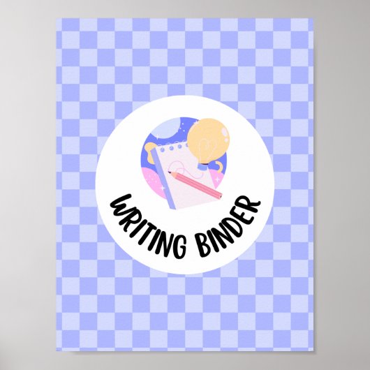 writing binder title page insert ポスター (正面)