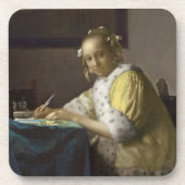 Writing、c. 1665年女性(キャンバスの油) コースター (正面)