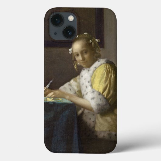 Writing、c. 1665年女性(キャンバスの油) Case-Mate iPhoneケース (裏面)