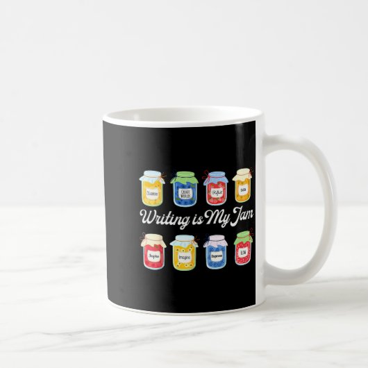 Writing is jam funny writer author english teacher コーヒーマグカップ (右)