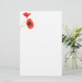 Writing paper poppy 便箋 (スタンド正面)