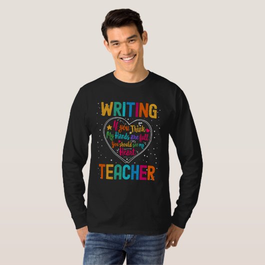 Writing Teacher Appreciation Week Back to School H Tシャツ (正面フル)