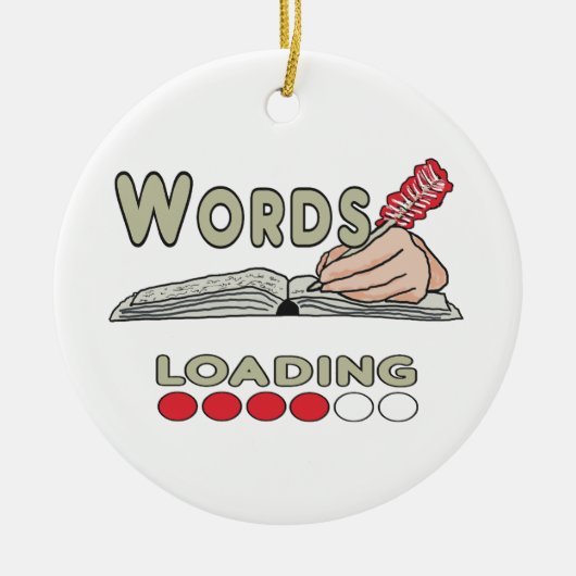 Writing Words セラミックオーナメント (正面)