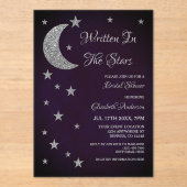 Written In The Stars Bridal Shower アクリル招待状 (正面)
