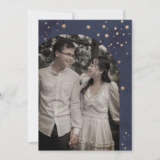 Written in the Stars Celestial Moody Wedding 招待状 (裏面)