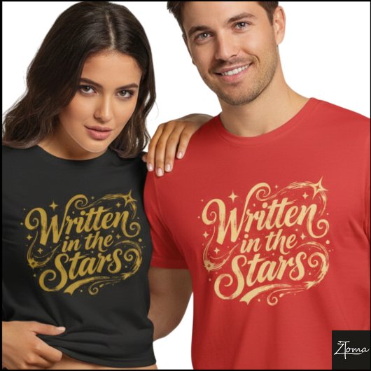 Written In The Stars Grunge Script Tシャツ