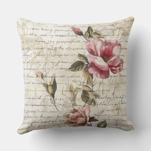 Written Roses Pillow クッション (裏面)