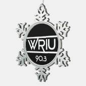WRIUの雪片のオーナメント スノーフレークピューターオーナメント (右)