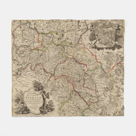 Wroclawポーランド フリースブランケット (正面(横))