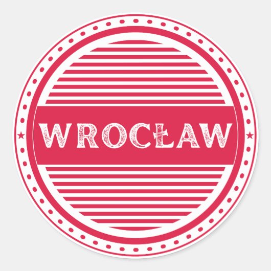 Wroclaw City Pride Emblem – Polish Identity ラウンドシール (正面)