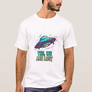 Wrong Way — Yes, We Are Lost UFO セットの説明 Tシャツ