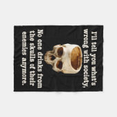 Wrong With Society - Don't Drink From Enemy Skulls フリースブランケット (正面(横))