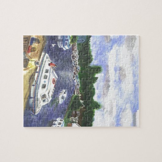 Wroxham橋ノーフォークBroadsからの眺め ジグソーパズル (横)