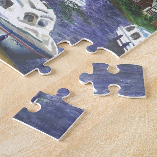 Wroxham橋ノーフォークBroadsからの眺め ジグソーパズル (側面)