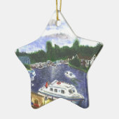 Wroxham橋ノーフォークBroadsからの眺め セラミックオーナメント (左)