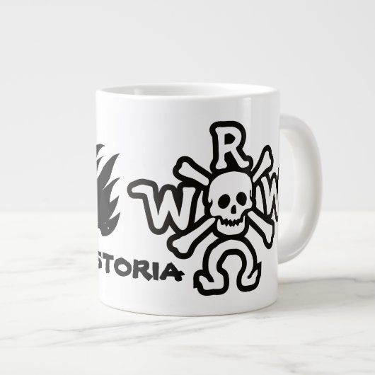 WRWの旗のマグ ジャンボコーヒーマグカップ (正面右)