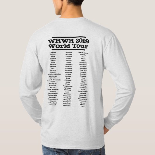 WRWRの世界旅行の長袖 Tシャツ (裏面)