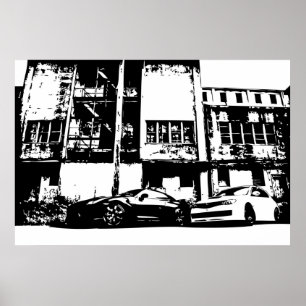 WRX Impreza Stiとのスカイライン ポスター