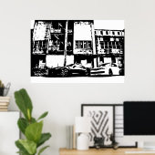 WRX Impreza Stiとのスカイライン ポスター (ホームオフィス)